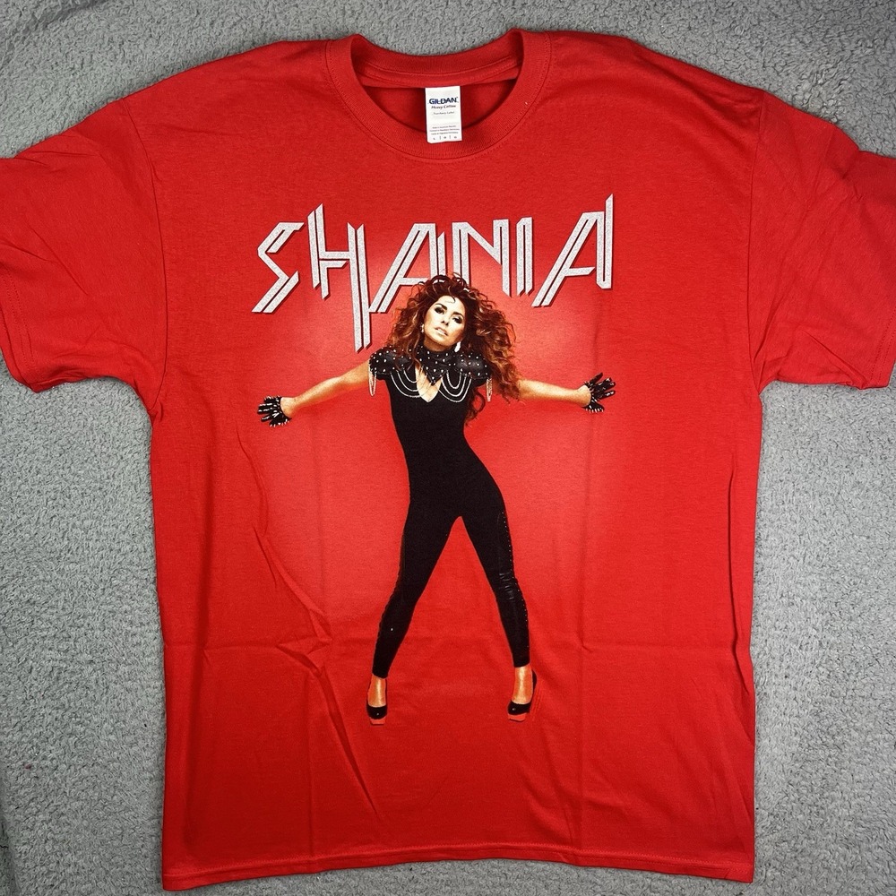 Shania Twain 2015‎ Rock This Country Tour T Shirt Concert Red Size Large